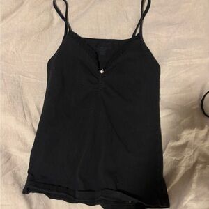 black brandy lace and flower tank top
